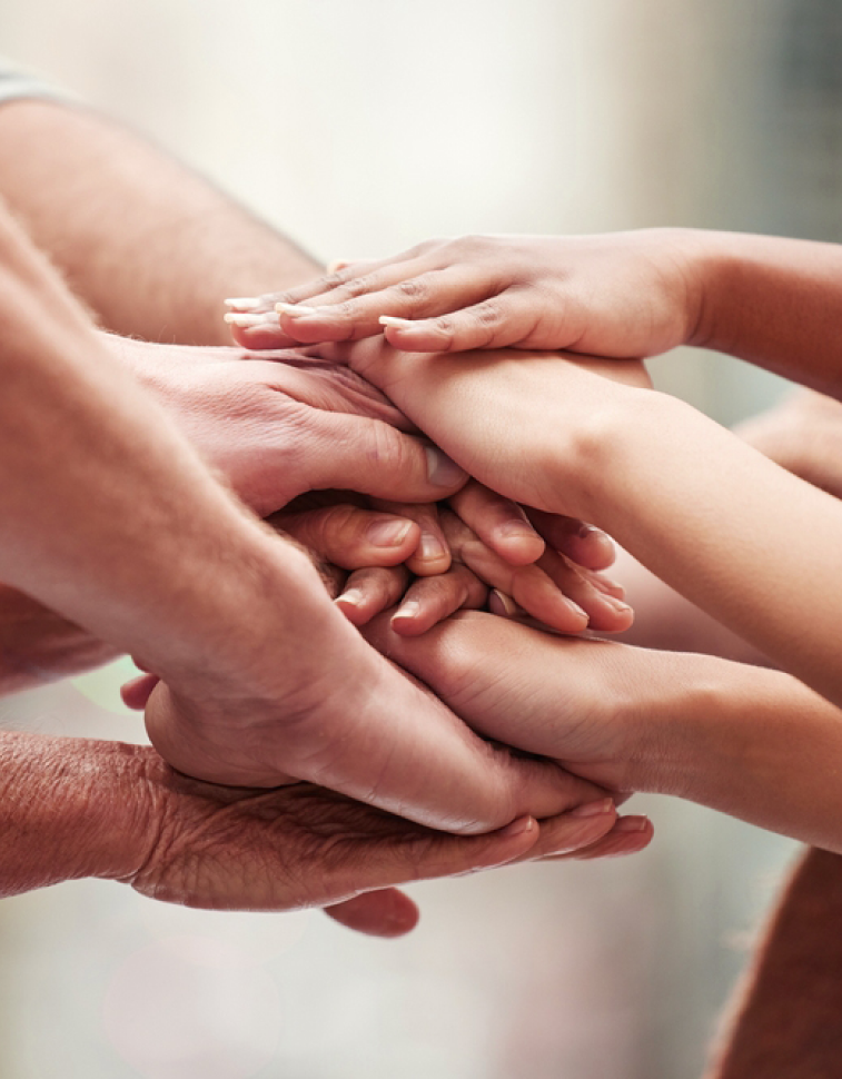 Hands together image